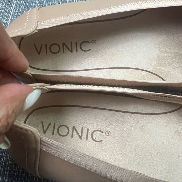 Vionic Carol Tan Leather Ballet Flats - Picture 7 of 10